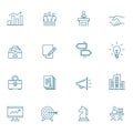 Business Items Line Icon Set Royalty Free Stock Photo