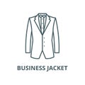 Business jacket vector line icon, linear concept, outline sign, symbol