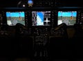 BUSINESS JET COCKPIT Royalty Free Stock Photo