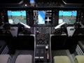 BUSINESS JET COCKPIT Royalty Free Stock Photo