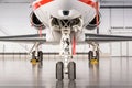 Business Jet in Hangar Royalty Free Stock Photo