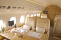 Business jet interior Royalty Free Stock Photo