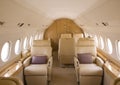 Business jet interior Royalty Free Stock Photo