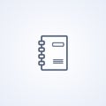 Business journal, vector best gray line icon