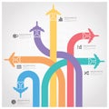 Business Journey With Global Airline Infographic Diagram