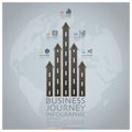 Business Journey With Global Road And Street Arrow Infographic D