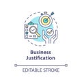 Business justification concept icon Royalty Free Stock Photo