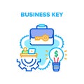 Business Key Vector Concept Color Illustration Royalty Free Stock Photo