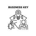 Business Key Vector Concept Black Illustration Royalty Free Stock Photo