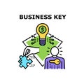 Business Key Vector Concept Color Illustration Royalty Free Stock Photo