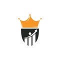 Business king vector logo design.