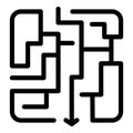 Business labyrint icon outline vector. Teamwork job