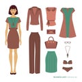 Business lady. Fashion set Royalty Free Stock Photo