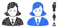 Business Lady Composition Icon of Round Dots Royalty Free Stock Photo