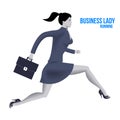 Business lady running template
