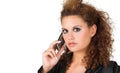 Business lady speaking on cell phone Royalty Free Stock Photo