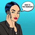 Business Lady Talking on the Phone. Attractive Businesswoman Royalty Free Stock Photo