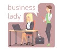 Business lady vector illustration