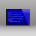Business laptop with OS critical error message
