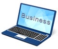 Business On Laptop Showing Commerce And Trade