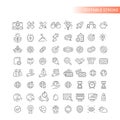 Business launch and web shopping site icons
