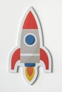 Business launching rocket ship icon