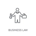 business law linear icon. Modern outline business law logo conce