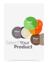 Business layout - select your product with sample options Royalty Free Stock Photo