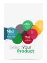 Business layout - select your product with sample options Royalty Free Stock Photo