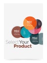 Business layout - select your product with sample options Royalty Free Stock Photo