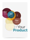 Business layout - select your product with sample options Royalty Free Stock Photo