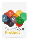 Business layout - select your product with sample options Royalty Free Stock Photo