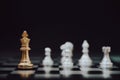 Business leader concept. Chess board game strategy planning and competition Royalty Free Stock Photo