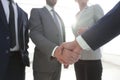 Business leader shaking hands with the investor Royalty Free Stock Photo