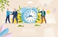 Business Leaders Good Deal Flat Vector Web Banner Royalty Free Stock Photo