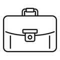 Business leather bag icon, outline style