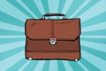 Business leather briefcase Royalty Free Stock Photo