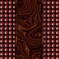 Business leather and mahogany template or cover