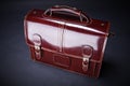 Business leather suitcase