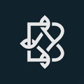 business letter B knots style symbol