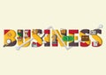 Business lettering design. Vector illustration decorative design Royalty Free Stock Photo