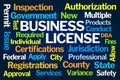 Business License Word Cloud Royalty Free Stock Photo