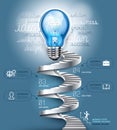 Business lightbulb conceptual. Royalty Free Stock Photo