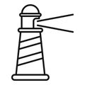 Business lighthouse icon outline vector. Control review research