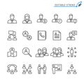 Business outline icon set