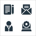 Business line icons. linear set. quality vector line set such as configuration, man, email