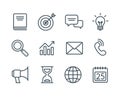 Business line icons Royalty Free Stock Photo