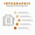 Business, list, plan, planning, task Infographics Template for Website and Presentation. Line Gray icon with Orange infographic