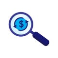 Business literacy searching flat icon. Design vector