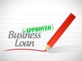 Business loan approved message illustration